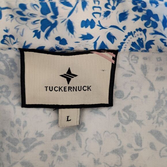 Tuckernuck Royal Shirt Dress Bluebell Floral 3/4 Sleeves L - Picture 8 of 8